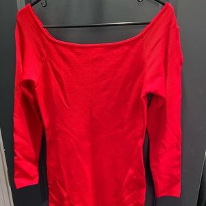 Red slim fit dress